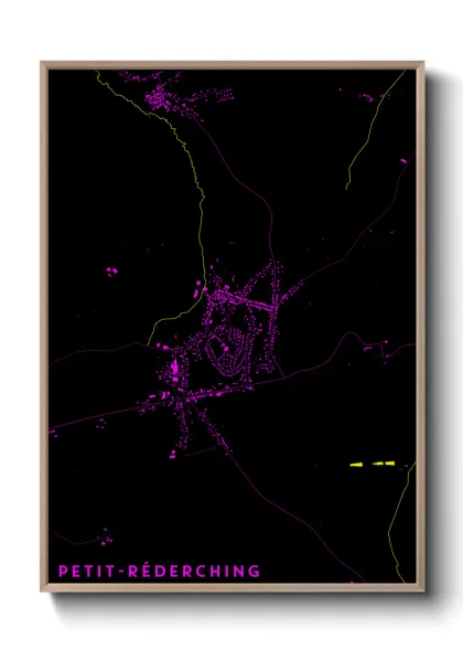 Une affiche de carte sur Petit-Réderching