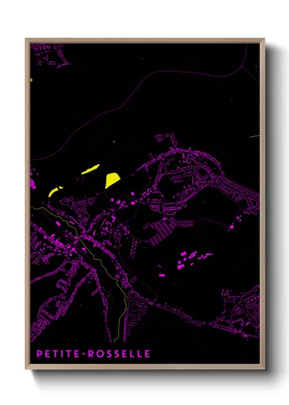 Une affiche de carte sur Petite-Rosselle