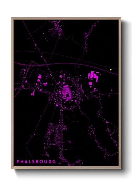 Une affiche de carte sur Phalsbourg