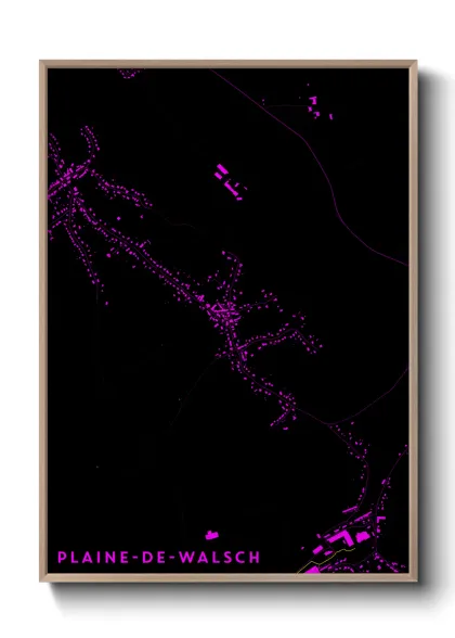 Une affiche de carte sur Plaine-de-Walsch