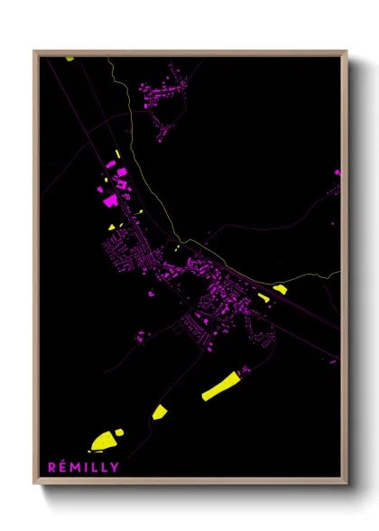 Une affiche de carte sur Rémilly