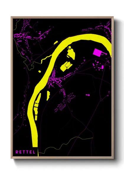 Une affiche de carte sur Rettel