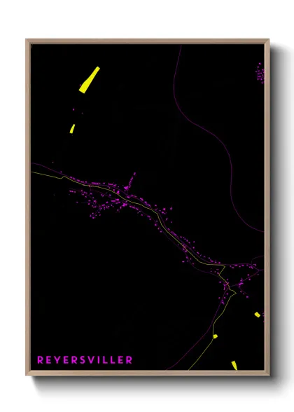 Une affiche de carte sur Reyersviller