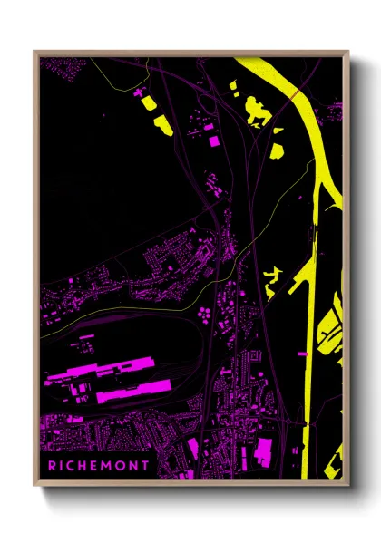 Une affiche de carte sur Richemont