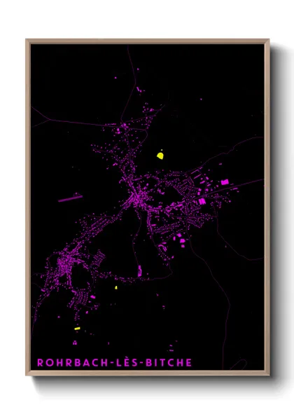 Une affiche de carte sur Rohrbach-lès-Bitche