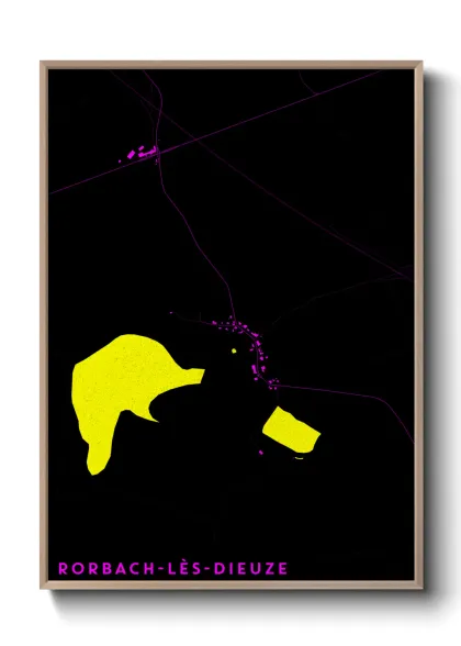 Une affiche de carte sur Rorbach-lès-Dieuze