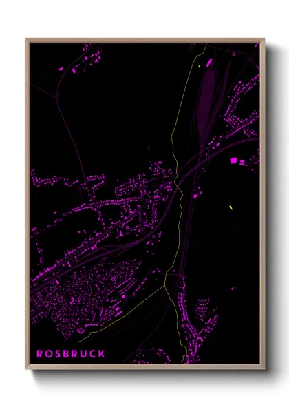 Une affiche de carte sur Rosbruck