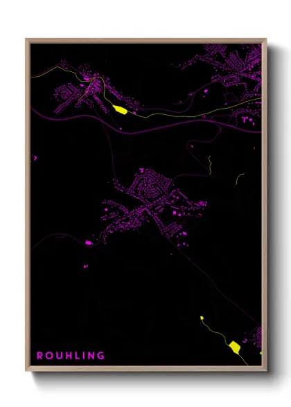 Une affiche de carte sur Rouhling