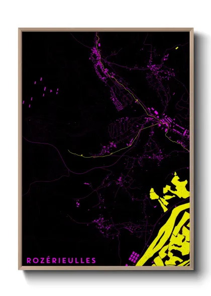 Une affiche de carte sur Rozérieulles