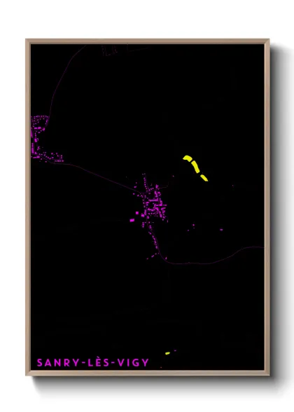 Une affiche de carte sur Sanry-lès-Vigy