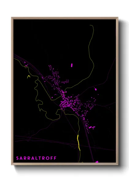 Une affiche de carte sur Sarraltroff