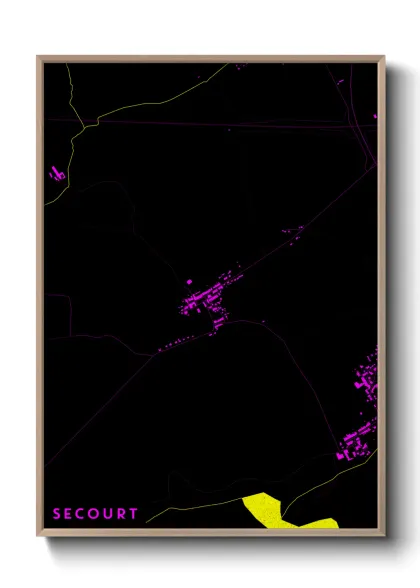 Une affiche de carte sur Secourt