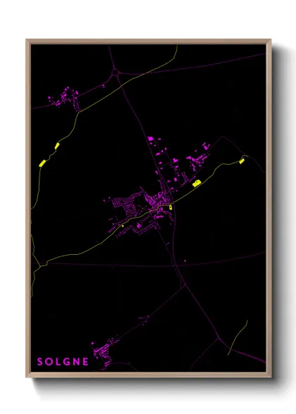 Une affiche de carte sur Solgne