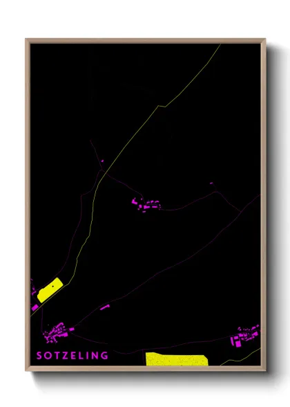 Une affiche de carte sur Sotzeling