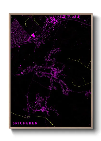 Une affiche de carte sur Spicheren