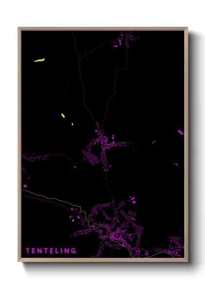 Une affiche de carte sur Tenteling