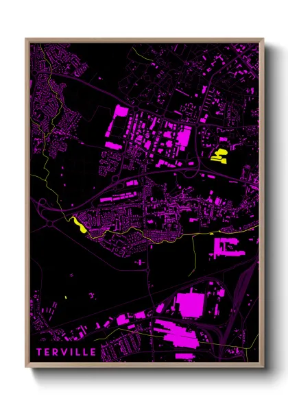 Une affiche de carte sur Terville