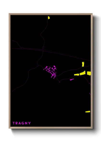 Une affiche de carte sur Tragny