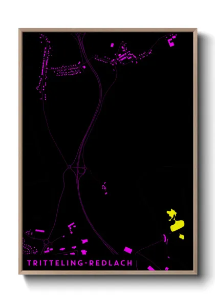Une affiche de carte sur Tritteling-Redlach