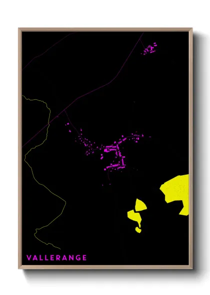 Une affiche de carte sur Vallerange