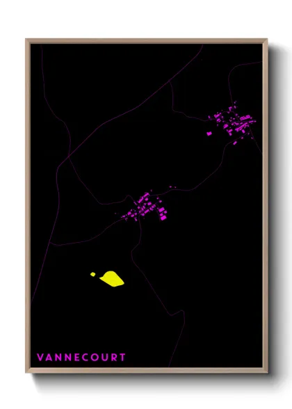 Une affiche de carte sur Vannecourt