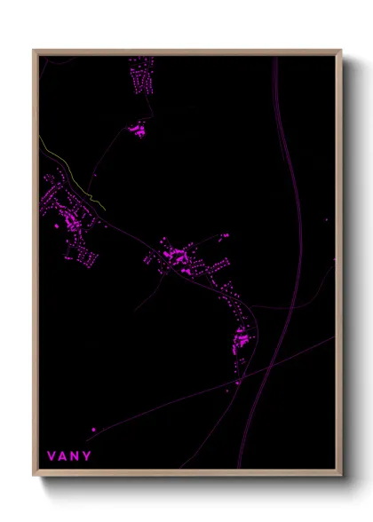 Une affiche de carte sur Vany