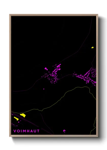 Une affiche de carte sur Voimhaut