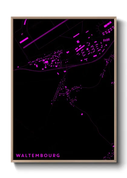 Une affiche de carte sur Waltembourg