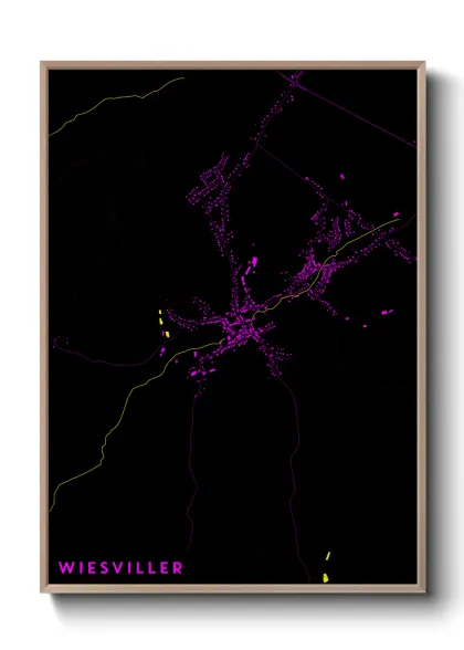 Une affiche de carte sur Wiesviller