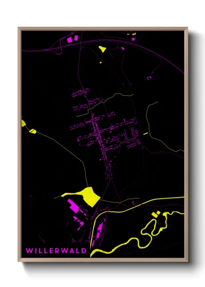 Une affiche de carte sur Willerwald