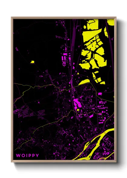 Une affiche de carte sur Woippy