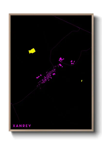 Une affiche de carte sur Xanrey