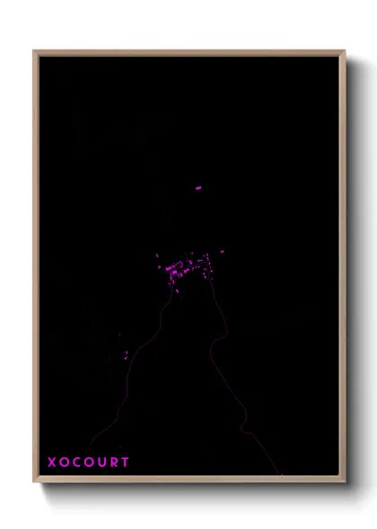 Une affiche de carte sur Xocourt