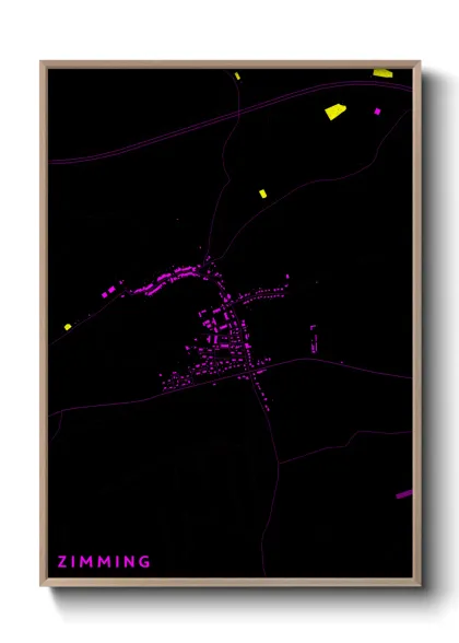 Une affiche de carte sur Zimming