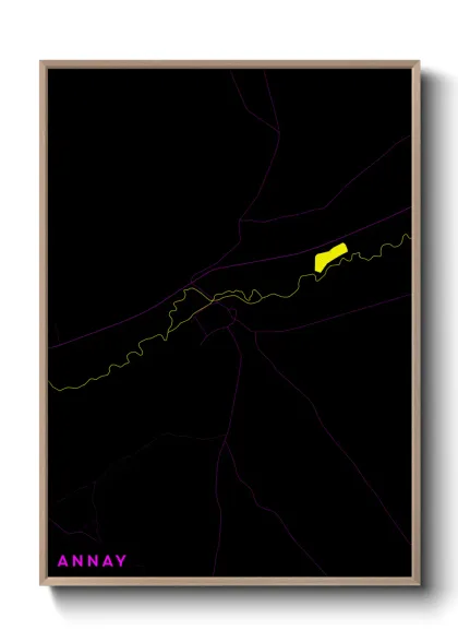 Une affiche de carte sur Annay