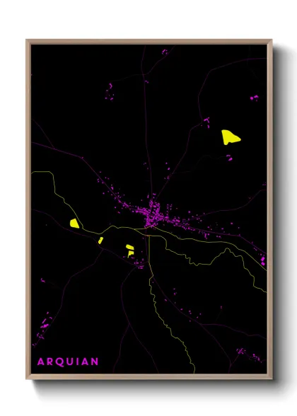 Une affiche de carte sur Arquian