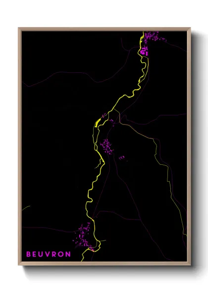 Une affiche de carte sur Beuvron