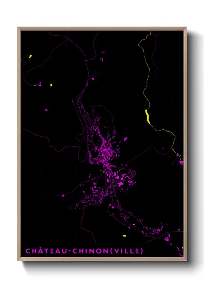 Une affiche de carte sur Château-Chinon(Ville)