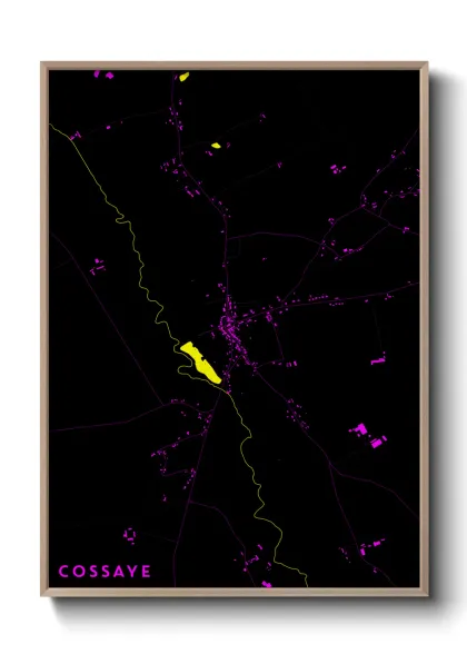 Une affiche de carte sur Cossaye