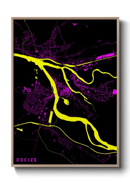Une affiche de carte sur Decize
