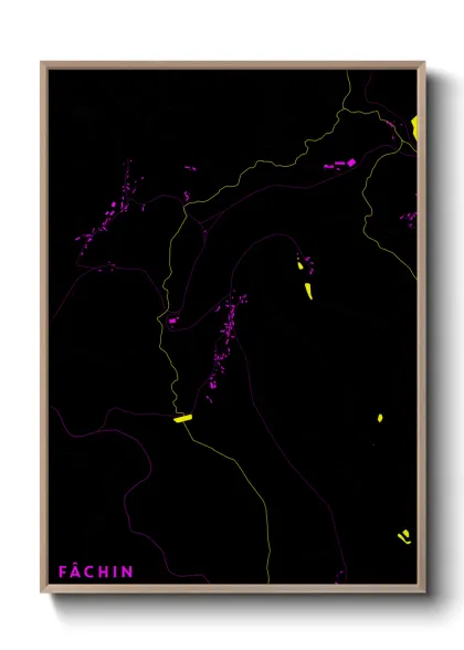 Une affiche de carte sur Fâchin