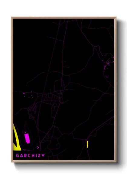 Une affiche de carte sur Garchizy