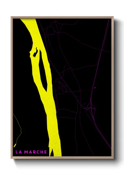 Une affiche de carte sur La Marche