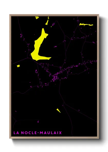 Une affiche de carte sur La Nocle-Maulaix