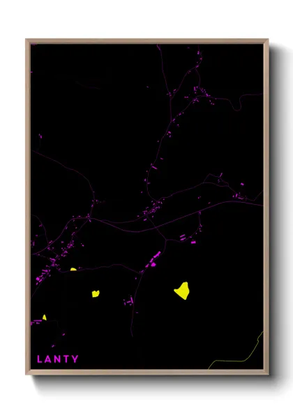 Une affiche de carte sur Lanty