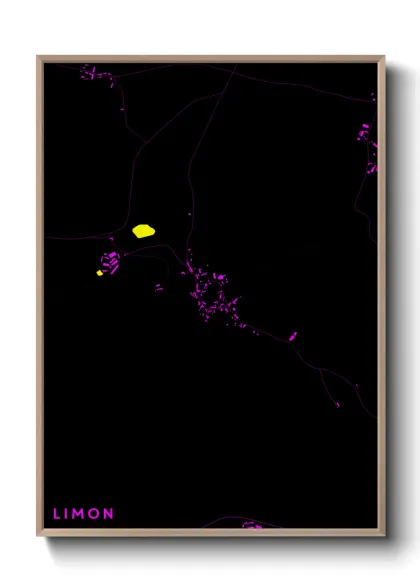 Une affiche de carte sur Limon