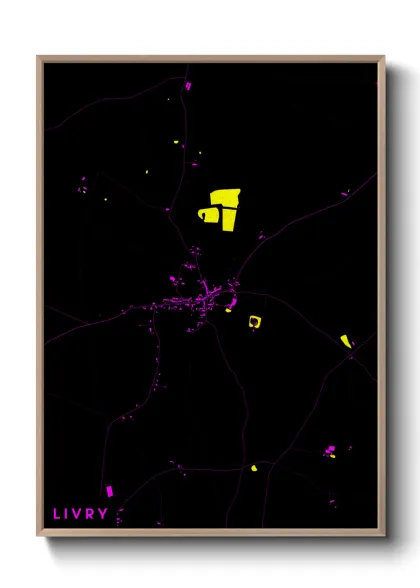 Une affiche de carte sur Livry