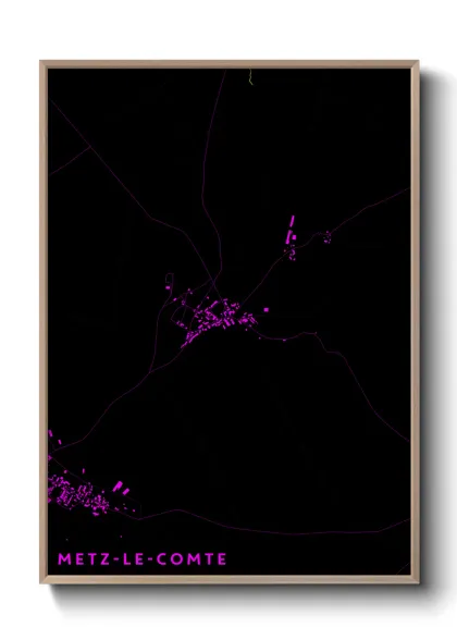 Une affiche de carte sur Metz-le-Comte