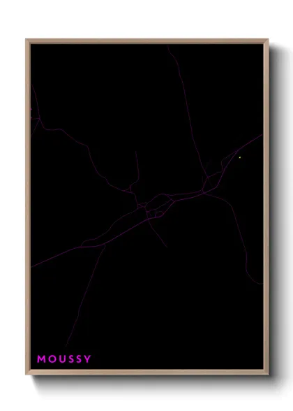 Une affiche de carte sur Moussy