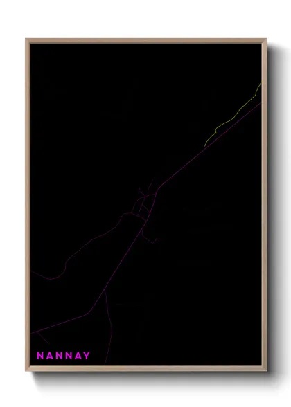 Une affiche de carte sur Nannay